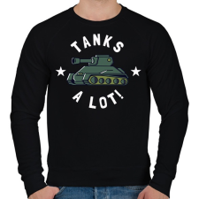 PRINTFASHION Tanks a lot! - Férfi pulóver - Fekete férfi pulóver, kardigán