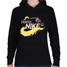 PRINTFASHION TanokolNIKEll - Női kapucnis pulóver - Fekete