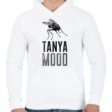 PRINTFASHION TANYA MOOD - Férfi kapucnis pulóver - Fehér férfi pulóver, kardigán