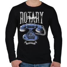 PRINTFASHION Tárcsázós telefon - Férfi hosszú ujjú póló - Fekete férfi póló