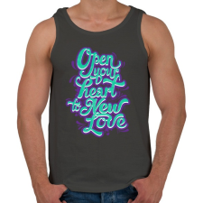 PRINTFASHION Tárd ki a szíved - Férfi atléta - Sötétszürke atléta, trikó