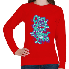 PRINTFASHION Tárd ki a szíved - Női pulóver - Piros