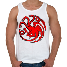 PRINTFASHION Targaryen címer - Férfi atléta - Fehér atléta, trikó