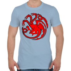 PRINTFASHION Targaryen címer - Férfi póló - Világoskék