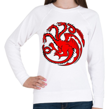 PRINTFASHION Targaryen címer - Női pulóver - Fehér női pulóver, kardigán