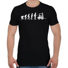 PRINTFASHION Targoncás evolúció - Férfi póló - Fekete férfi póló