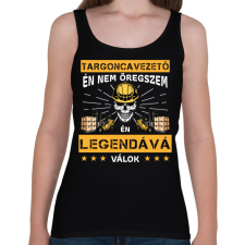 PRINTFASHION Targoncás legenda - Női atléta - Fekete női trikó