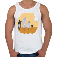 PRINTFASHION Tárhely evolúció - Férfi atléta - Fehér