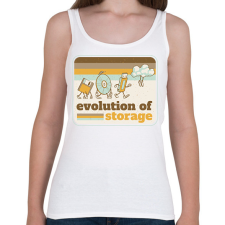 PRINTFASHION Tárhely evolució - Női atléta - Fehér női trikó