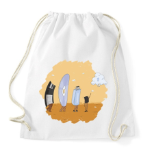 PRINTFASHION Tárhely evolúció - Sportzsák, Tornazsák - Fehér tornazsák