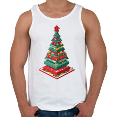PRINTFASHION Társasjáték karácsonyfa - Férfi atléta - Fehér