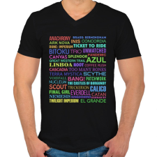 PRINTFASHION Társasjátékok - Férfi V-nyakú póló - Fekete férfi póló