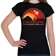 PRINTFASHION Tatooine National Park - Női póló - Fekete