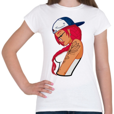PRINTFASHION Tattoo Girl - Női póló - Fehér