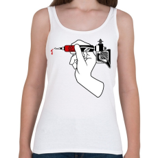 PRINTFASHION Tattoo Gun - Női atléta - Fehér