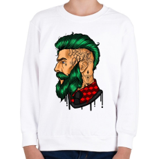 PRINTFASHION Tattoo - Gyerek pulóver - Fehér