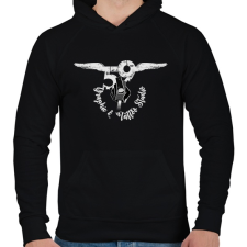 PRINTFASHION tattoologo2 - Férfi kapucnis pulóver - Fekete férfi pulóver, kardigán
