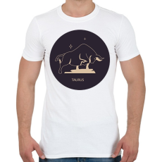 PRINTFASHION Taurus - Bika - Férfi póló - Fehér