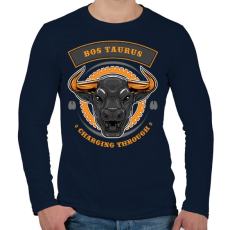 PRINTFASHION Taurus - Férfi hosszú ujjú póló - Sötétkék