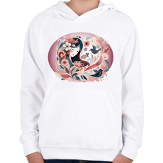 PRINTFASHION Tavasz - Gyerek kapucnis pulóver - Fehér