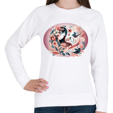 PRINTFASHION Tavasz - Női pulóver - Fehér női pulóver, kardigán