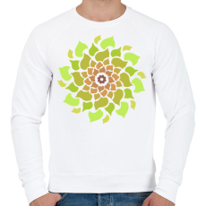 PRINTFASHION Tavaszi mandala - Férfi pulóver - Fehér
