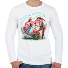 PRINTFASHION Tavaszi szél vizet áraszt... - Férfi hosszú ujjú póló - Fehér férfi póló