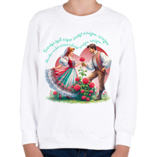 PRINTFASHION Tavaszi szél vizet áraszt... - Gyerek pulóver - Fehér gyerek pulóver, kardigán