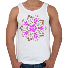 PRINTFASHION Tavaszi virágmandala - Férfi atléta - Fehér