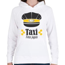 PRINTFASHION Taxi - Friss jogsis - Női kapucnis pulóver - Fehér női pulóver, kardigán