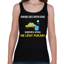PRINTFASHION TAXI SOFŐRNEK - Női atléta - Fekete női trikó
