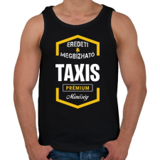 PRINTFASHION Taxis prémium minőség - Férfi atléta - Fekete atléta, trikó