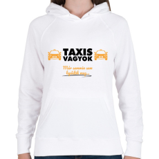 PRINTFASHION Taxis vagyok - Női kapucnis pulóver - Fehér