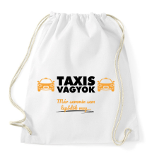 PRINTFASHION Taxis vagyok - Sportzsák, Tornazsák - Fehér tornazsák