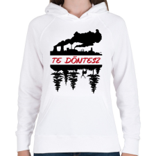 PRINTFASHION Te döntesz - Női kapucnis pulóver - Fehér női pulóver, kardigán