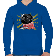 PRINTFASHION TE FINGTÁL 4 - Férfi kapucnis pulóver - Királykék