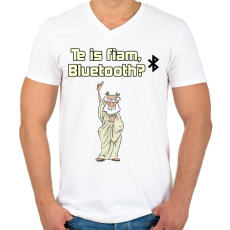 PRINTFASHION te is fiam... - Férfi V-nyakú póló - Fehér