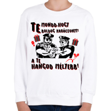 PRINTFASHION Te mondd, hogy boldog karácsonyt a te hangod mélyebb - Gyerek pulóver - Fehér gyerek pulóver, kardigán