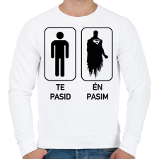 PRINTFASHION Te Pasid Én Pasim - Férfi pulóver - Fehér férfi pulóver, kardigán