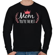 PRINTFASHION Te vagy a legjobb anya - Férfi pulóver - Fekete