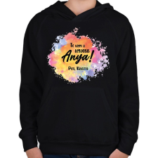 PRINTFASHION Te vagy a legjobb anya - Nevekkel - Gyerek kapucnis pulóver - Fekete gyerek pulóver, kardigán