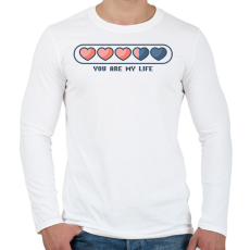 PRINTFASHION Te vagy az életem - Férfi hosszú ujjú póló - Fehér