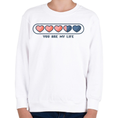 PRINTFASHION Te vagy az életem - Gyerek pulóver - Fehér