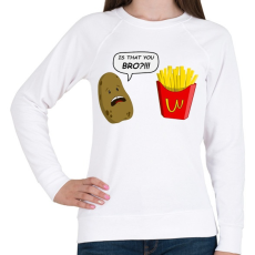 PRINTFASHION Te vagy az tesó!?! - Női pulóver - Fehér