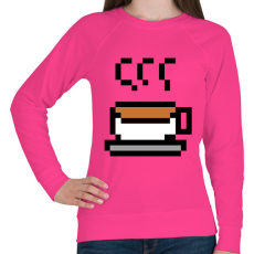 PRINTFASHION Tea logó pixelart - Női pulóver - Fukszia