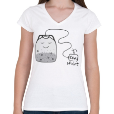 PRINTFASHION Tea-shirt - Női V-nyakú póló - Fehér