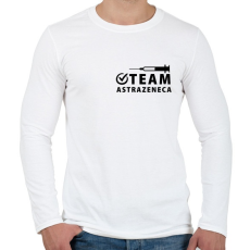 PRINTFASHION Team AstraZeneca - Férfi hosszú ujjú póló - Fehér