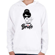 PRINTFASHION Team Bride 2 - Gyerek kapucnis pulóver - Fehér