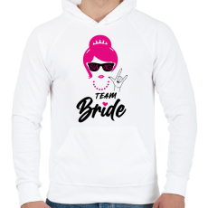 PRINTFASHION Team Bride 3 - Férfi kapucnis pulóver - Fehér