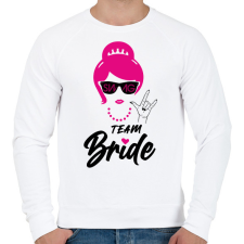PRINTFASHION Team Bride 3 - Férfi pulóver - Fehér férfi pulóver, kardigán